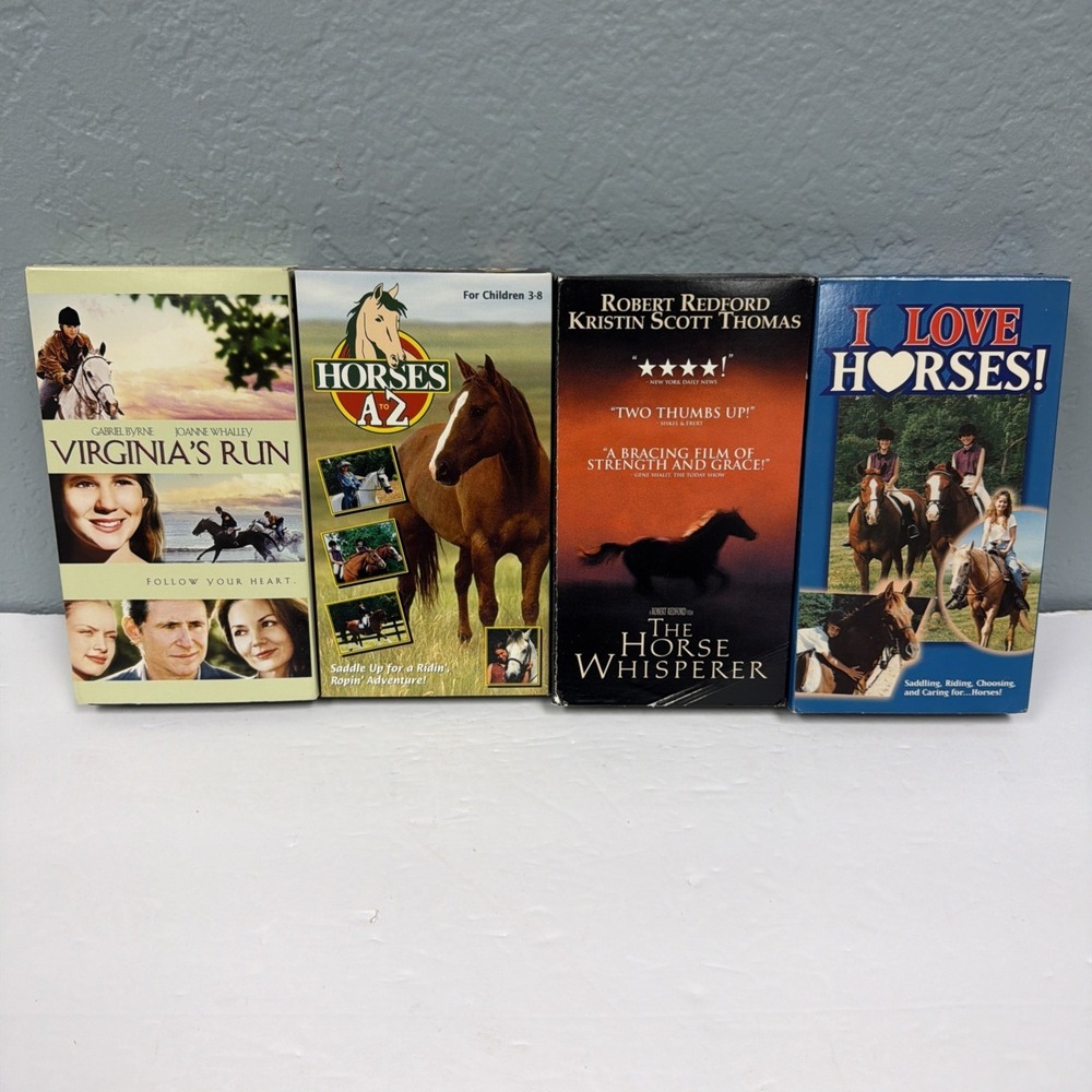 Lot Of 4 VHS Virginia Run Horse Whisperer Horses A‎ To Z I Love Horses